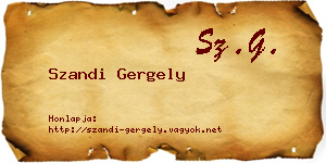 Szandi Gergely névjegykártya