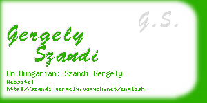 gergely szandi business card